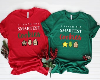 Christmas Teacher SVG PNG, Teach Smartest Cookies, Christmas Teacher t-shirt, Christmas Gift for Teacher SVG. Christmas Teacher Saying