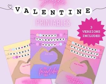 Taylor Swift Valentine Printable; Swiftie Valentine, Valentine Printable for Taylor Swift Fans; Taylor Swift Friendship Bracelet Valentine