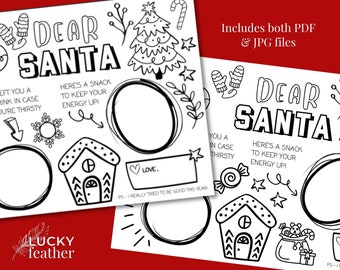 Dear Santa Cookies and Milk Printable Placemat - Festive Holiday Activity Mat for Kids!