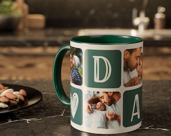 Custom Photo Mug for Dad, Personalized Father's Day Gift from Kids, New Dad Picture Coffee Cup, Memory Keepsake Mug, Gift for Dad, M0074