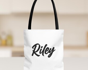 Personalized Bridesmaid Tote Bag with Name, Custom Wedding Gift, Bridal Party Beach Bag, Canvas Shopper, Bride & Guest Favors, T013