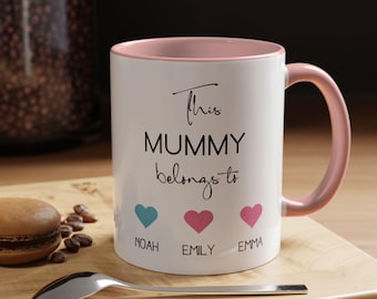 Personalized Mommy Mug | Custom Kids Names Mug | Gift for Mom | Mother's Day Mug | Ceramic Coffee Cup | Customizable Mummy Gift | M0014