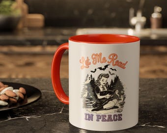 Tazza "Leggimi in pace", regalo di Halloween per gli amanti dei libri, tazza da caffè spettrale per amici e familiari, graziosa tazza da strega retrò, regalo per lei, M0087