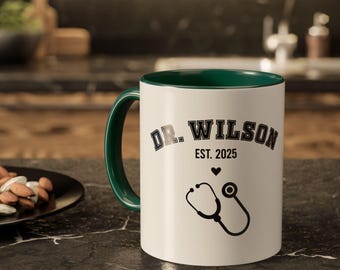 Custom Doctor Mug, Personalized Medical Graduation Gift, Dr. Name Mug, Med School Graduate Coffee Cup, Future MD Gift Idea, M0064