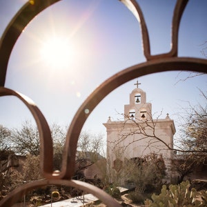 Misión Española en Arizona - Misión San Xavier del Bac Foto descargable de la Paloma Blanca del Desierto