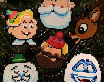 8-bit Pixel Art Rankin Bass Rudolph Characters