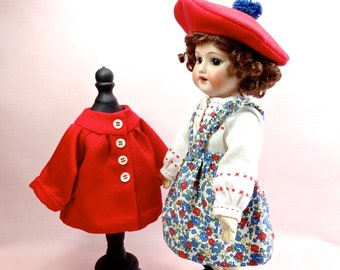 ROBE DE FETE  Bleuette pattern for doll clothing - 1947 La Semaine de Suzette dress, plus blouse plus coat and hat