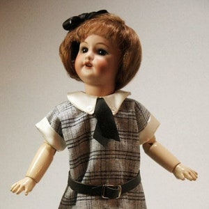 ECOLIERE Bleuette pattern for doll clothing iconic little schoolgirl dress Gautier Languereau 1927 style image 1