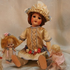 ROBE de STYLE  and CHAPEAU de Taffeta Bleuette patterns for doll clothing - 1926 and 1922, LSdS, includes shoe pattern