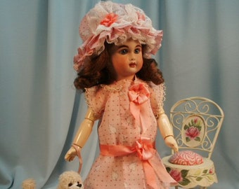 ROBE D'ETE and CHARLOTTE Cloche Bleuette patterns for doll clothing - La Semaine de Suzette 1911 ~ Fancy dress and hat