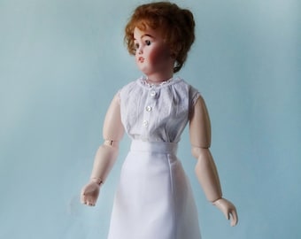 Ca. 1900 UNDERCLOTHING PATTERN SET Französisch Mode Dame Puppe 12" - ausgefallene Set petticoat, Korsett Abdeckung und Schubladen