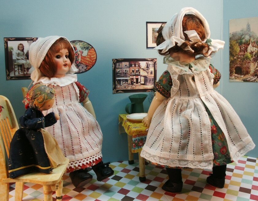 FROU FROU and TABLIER D'apres Midi ~ Bleuette Patterns for Doll