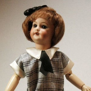 ECOLIERE Bleuette pattern for doll clothing iconic little schoolgirl dress Gautier Languereau 1927 style image 2