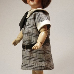 ECOLIERE Bleuette pattern for doll clothing iconic little schoolgirl dress Gautier Languereau 1927 style image 3