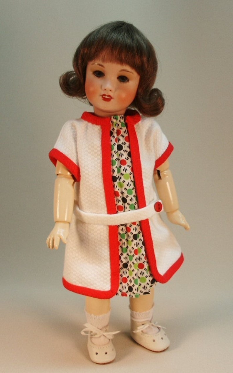 Ensemble Robe Tablier Vichy Rouge Gautier Languereau ? Pour Poupée