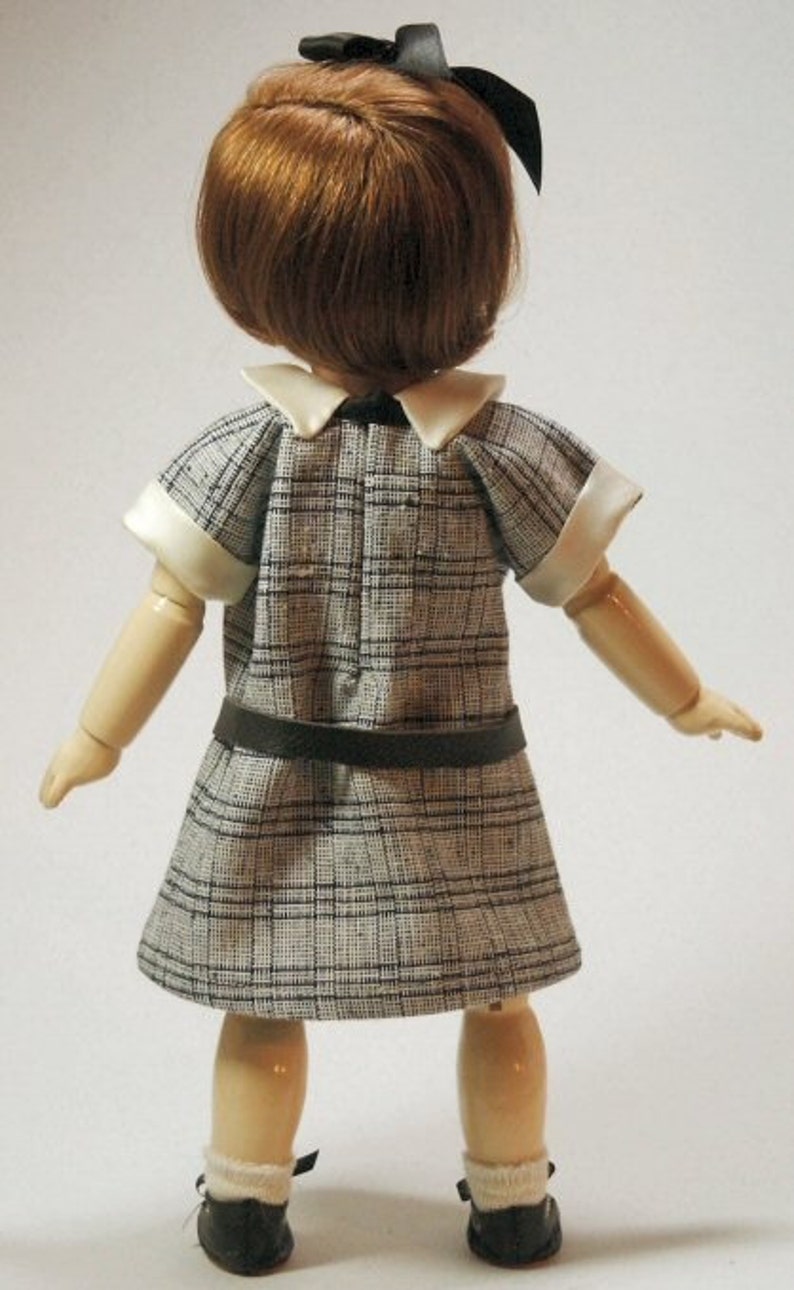 ECOLIERE Bleuette pattern for doll clothing iconic little schoolgirl dress Gautier Languereau 1927 style image 4