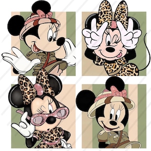 Mickey Safari Clipart,Mickey Mouse Birthday, Animal Kingdom PNG SVG,Safari Mickey PNG Bundle,Mouse Wildlife Safari svg,Minnie Png Svg Bundle