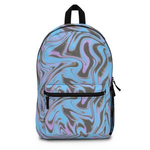 Swirled Pattern Backpack - Trendy School Bag, Stylish Travel Rucksack, Unique Gift for Teens, College Students, Fashionable Everyday Use