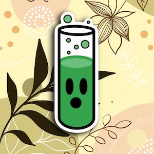Cute chemistry tube sticker, laptop scrapbook vinyl decal