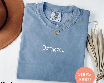 Comfort Colors® オレゴンシャツ、オレゴン州シャツ、オレゴンプライドシャツ、ビーバー州シャツ、パシフィックノースウェストシャツ、オレゴンギフト、PNWシャツ