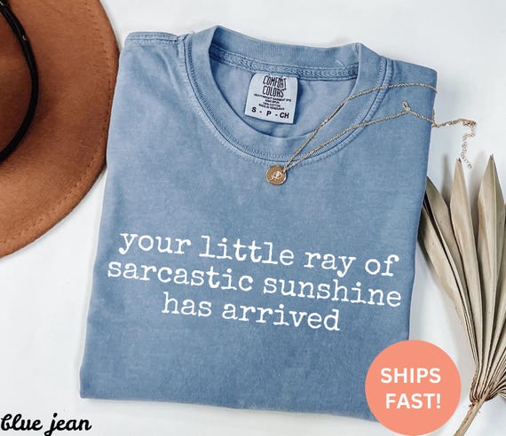 Comfort Colors® Your Little Ray of Sarcastic Sunshine Has Arrived Shirt, Funny Shirt, Sarcastic Shirt, Humor Shirt, Trendy Womens Shirt