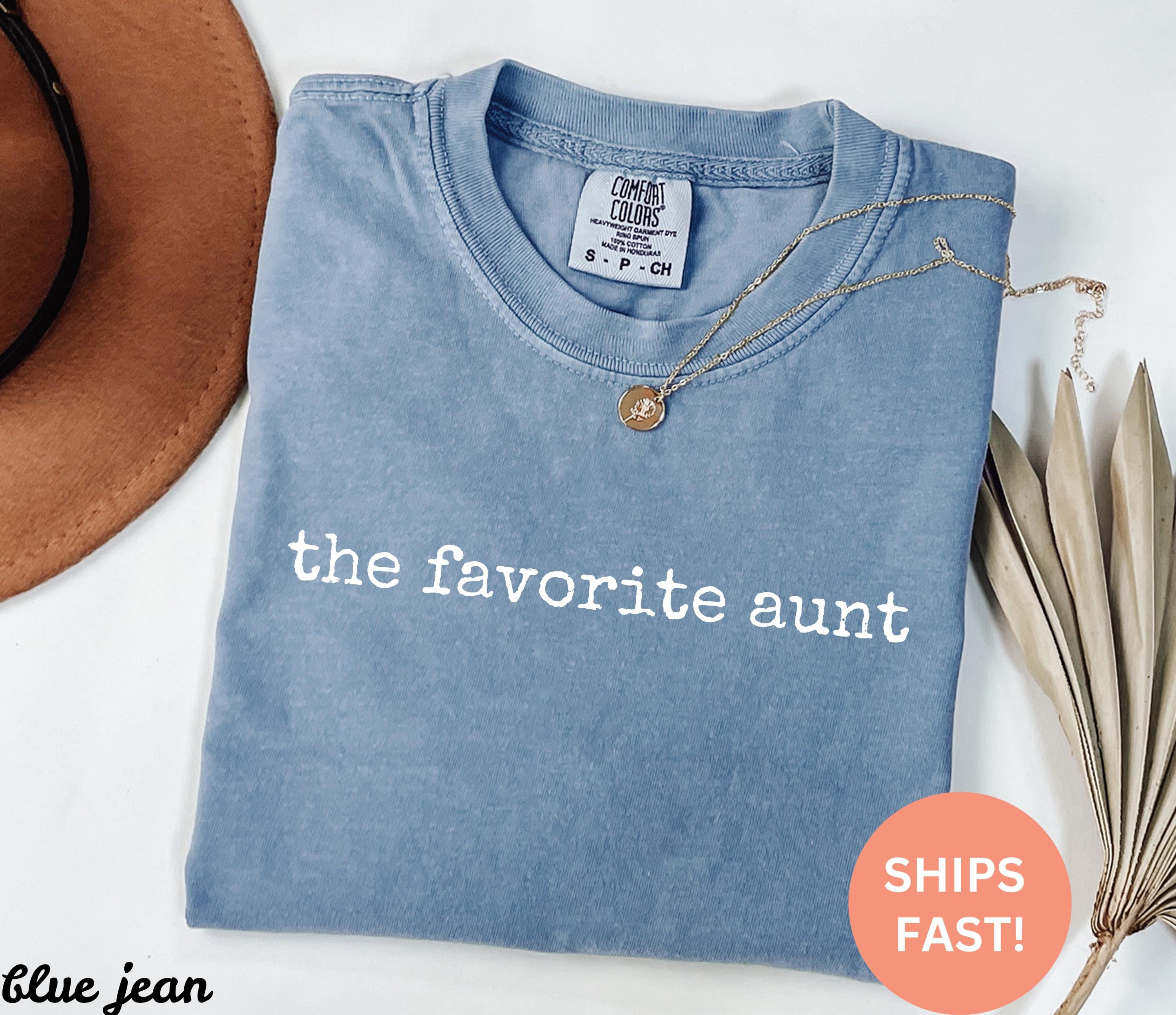 KNEYATTA Cute Aunt T-Shirt - Women's Short Sleeve Casual Top, Light Green, Funny Auntie Gift Tee - View #5