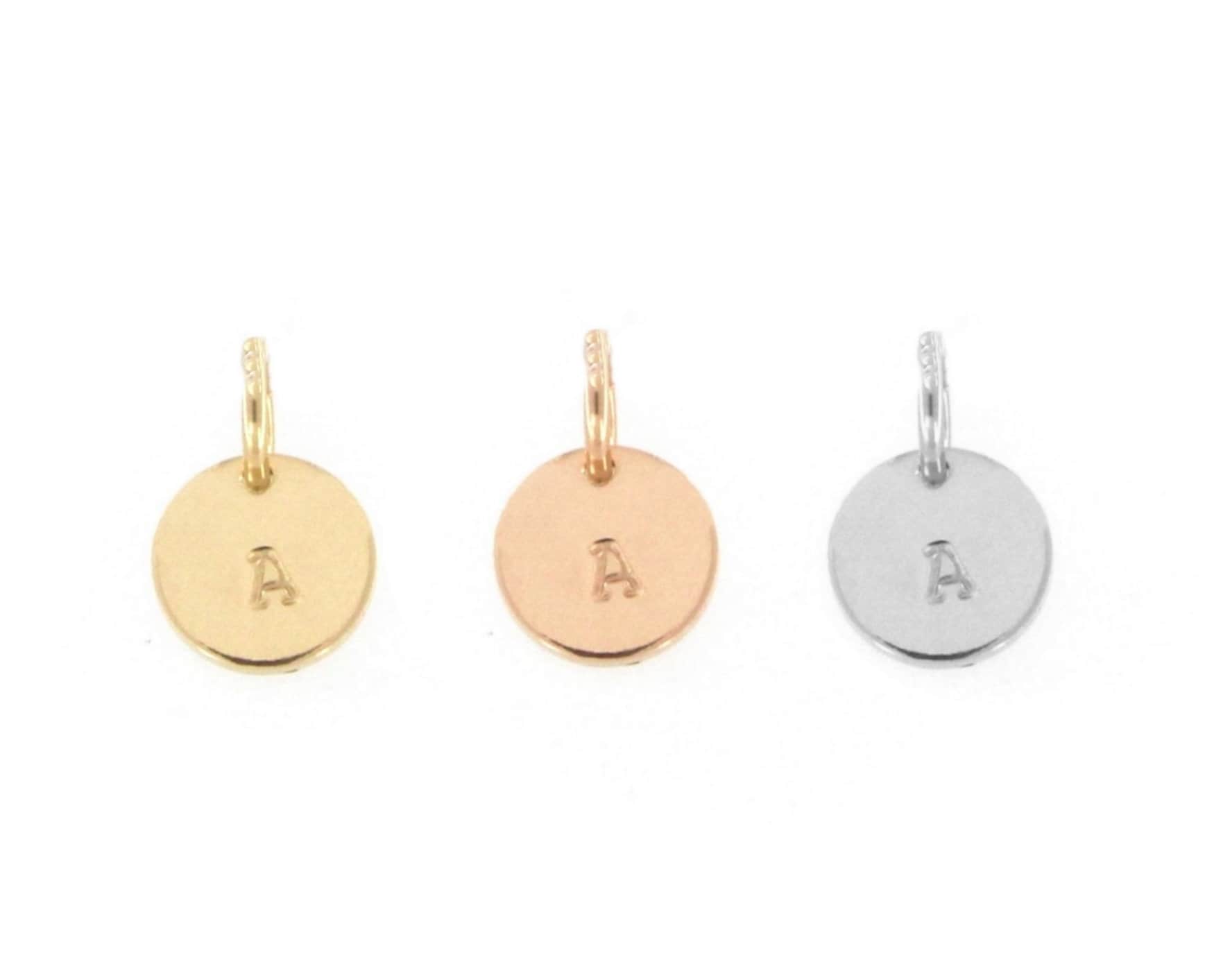 Small Gold Initial Charms With Alphabet 