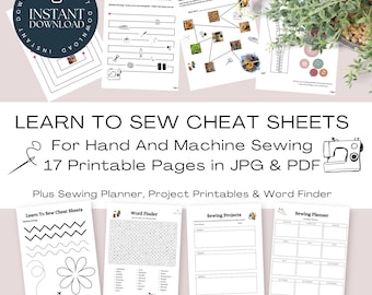 Learn To Sew Practice Activity Sheets