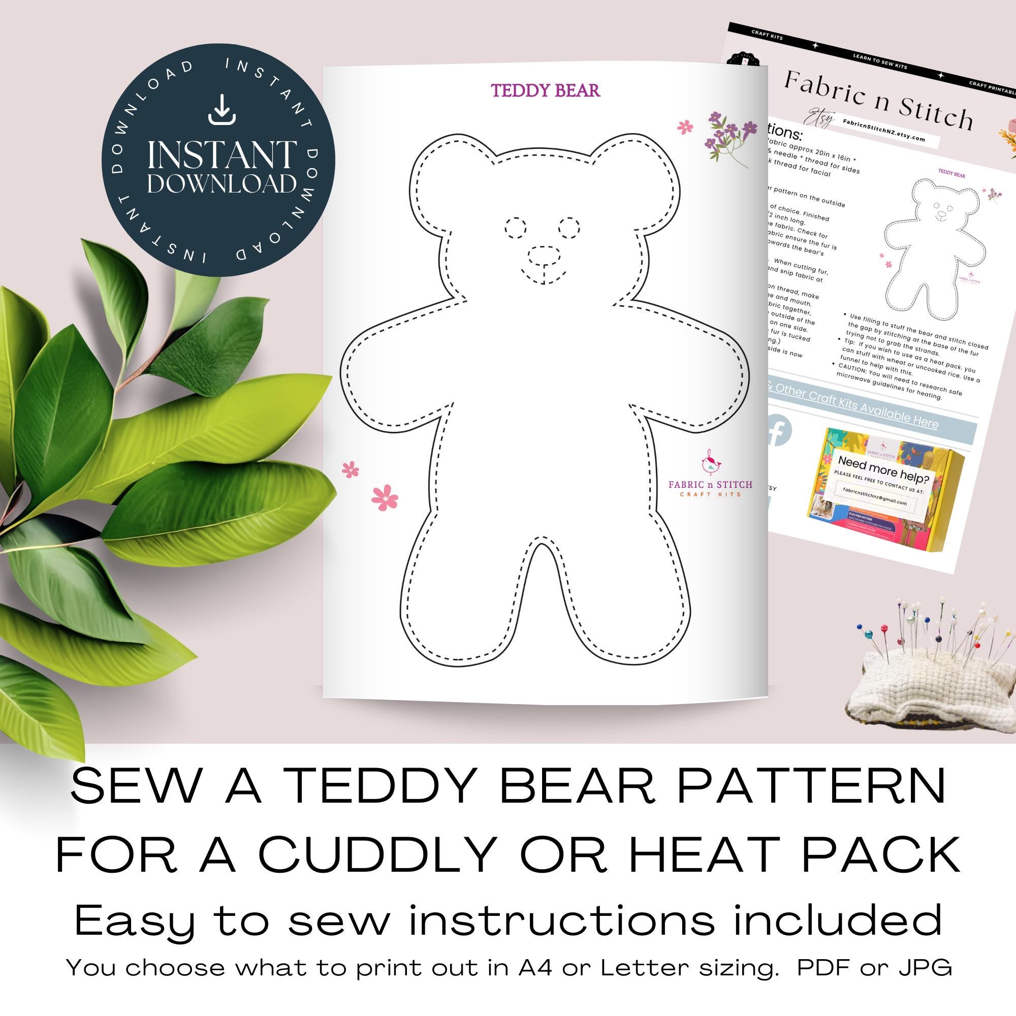 printable-bear-sewing-pattern-sew-a-simple-teddy-bear-plushie-heat-pack-cuddly-easy-sewing-project-etsy for Template Free Printable Easy Teddy Bear Pattern Printable Bear Sewing Pattern. Sew A Simple Teddy Bear Plushie / Heat Pack / Cuddly, Easy Sewing Project - Etsy for Template Free Printable Easy Teddy Bear Pattern