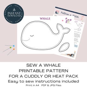 Whale Plushie Sewing Pattern: Easy DIY Project (Instant Download PDF)
