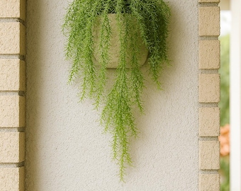 Artificial Hanging Plant 80 cm | Faux Green Bush for Wall Decor, Balcony Styling, No Maintenance