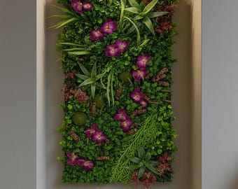 Artificial Vertical Garden Panel 50×100 cm | Boxwood & Mixed Foliage, 5 cm EPS Backing, Modular Green Wall, Wedding Decor, Home Decor