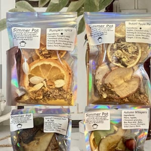 Fall Harvest Simmer Pot Kit: Autumn Aromatic Blends, Set of 4