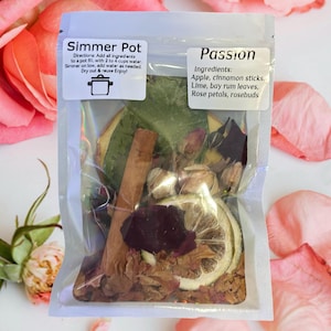 Simmer Pot-kit,* Passion, huisgeur, sudderpot potpourri, gedroogd fruit, gezellig, aromatherapie, GRATIS verzending in eigen land