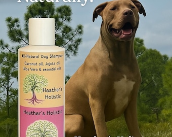 Dog Shampoo All Natural – 9 oz Heather’s Holistic! Give your furry friend the spa day they deserve, naturally.