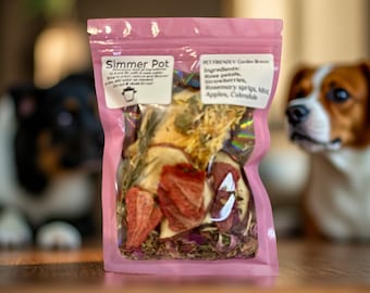 Kit de olla a fuego lento - APTO PARA MASCOTAS - Mezcla de brisa de jardín, rosa, menta y romero