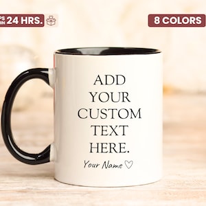 Custom Text Mug, Personalized Ceramic Cup, Customizable Gift for Coffee Lovers, Unique Kitchen or Office Decor & Remembrance
