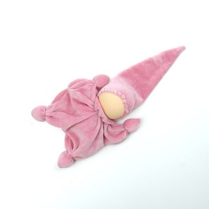 Teething waldorf doll gnome pink waldorf classic doll, Cuddle  toys /eco friendly gifts for kids toys