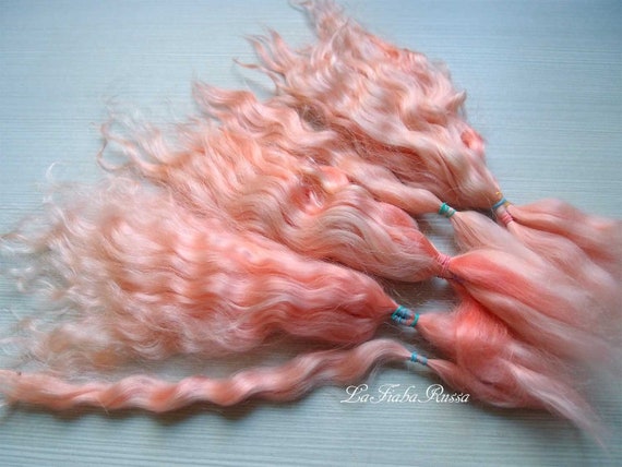 5/" 6/" X 36/" Ideal for BJD dolls Mohair Weft Aqua Blue