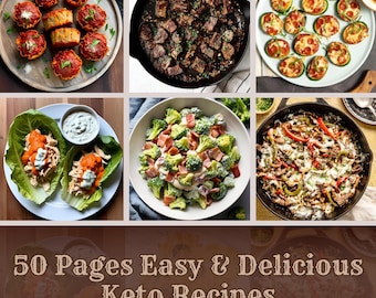 50 Keto Recipes: Low Carb Meal Ideas (Printable PDF)