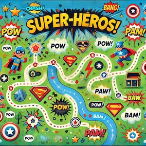Treasure hunt, superhero, boy&#39;s birthday