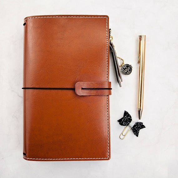 Prima Traveler/'s Journal Starter Set Nomad Leather Cover /& 2 Notebooks Planner