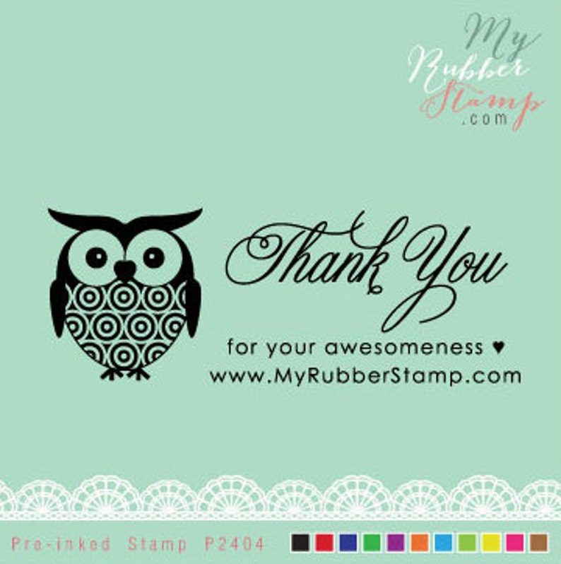 Owl Preinked Stamp. Origami Owl Stamp / Return Address Stamp Etsy