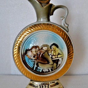 Vintage Jim Beam Kentucky Straight Bourbon Whiskey Decanter Pitcher 1959 Empty Bourbon Bottle