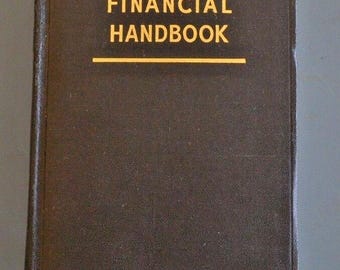 Vintage 1949 Antique Financial Handbook by Jules I. Bogen, Ph.D - Rare 3rd Edition