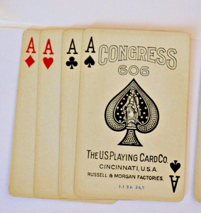 Jeu De 52 Cartes Congress - AIR CUSHION FINISH - 606 GOLD - Occasion