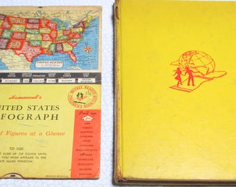 Hammonds Illustrated Atlas for Young America Hardcover 1956
