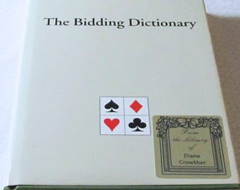 The Bidding Dictionary by Alan Truscott Hardcover 1996