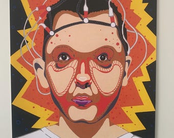 A4 Stranger Things- Eleven inspired illustration print