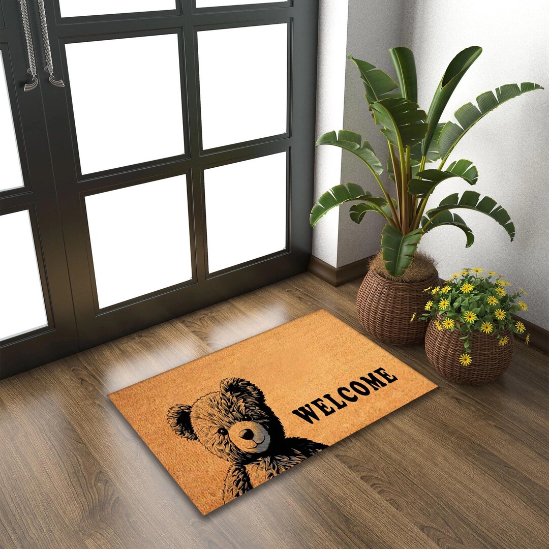 Brown Mama Bear Door Mat